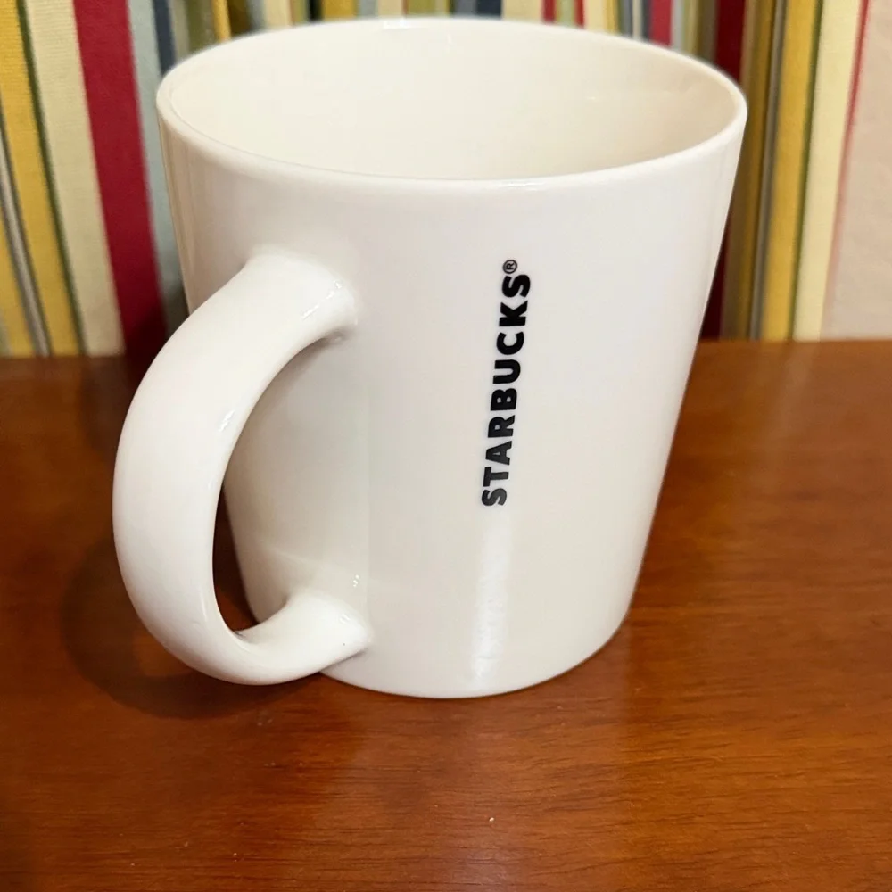 Starbucks 14oz Coffee Mug Large Green Mermaid Siren Logo